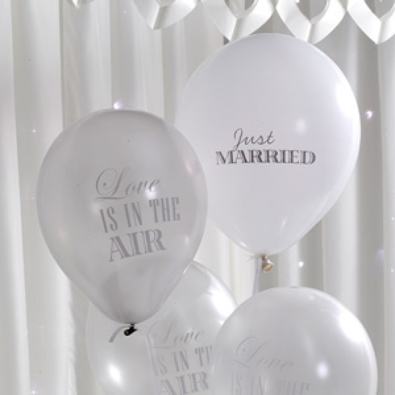 Chic Boutique Balloons - White/Silver 
