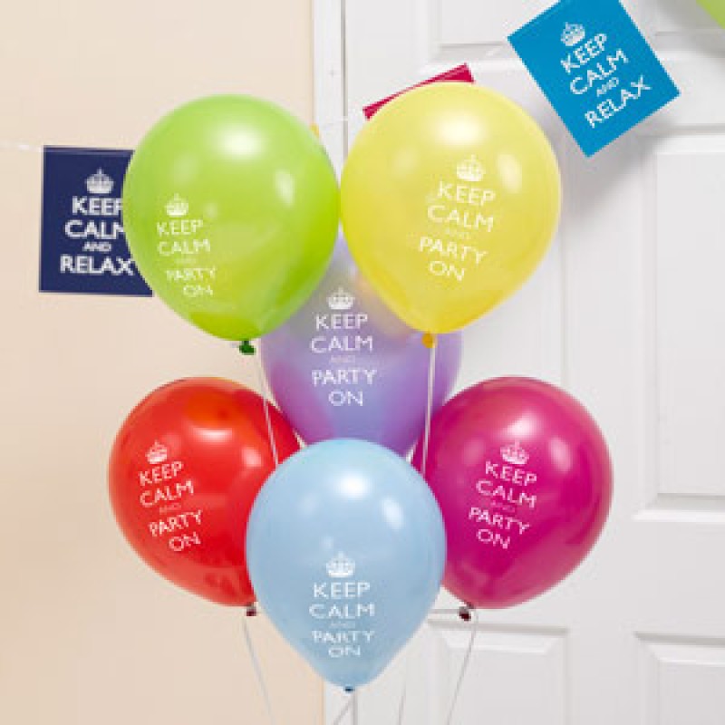 Μπαλόνια Με Το Λογότυπο 'Keep Calm and Party On' - 8τμχ Μπαλόνια Με Το Λογότυπο 'Keep Calm and Party On' - 8τμχ