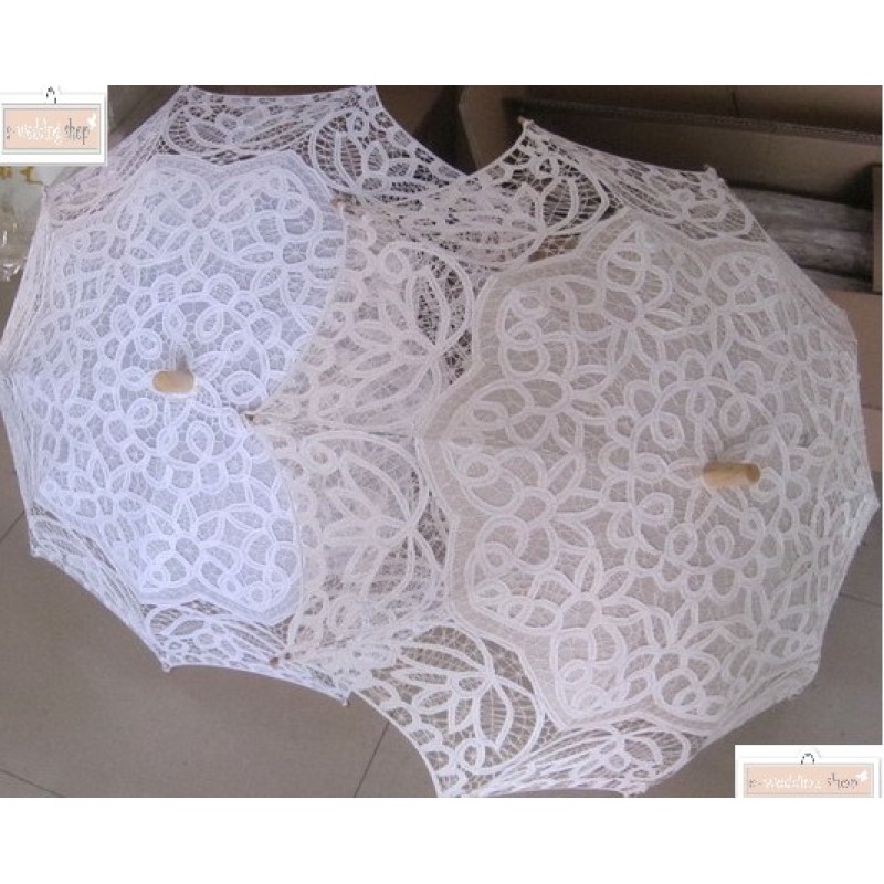 Lace Parasol - White or Ivory