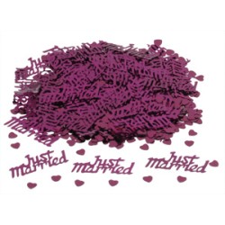 Κονφετί 'Just Married' - Βυσσινί