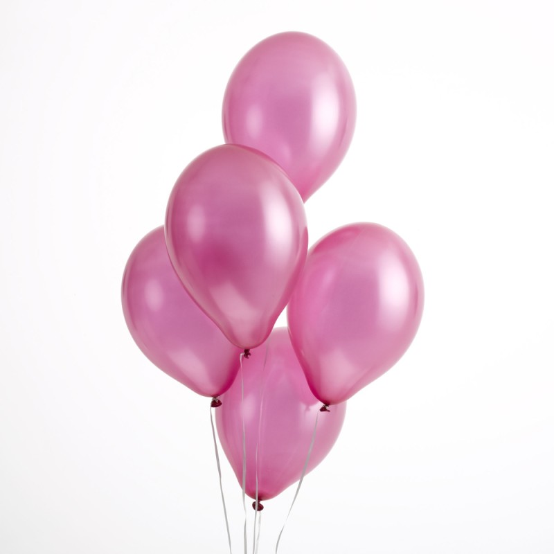 Pack of 50 Pearlised Balloons - Hot Pink