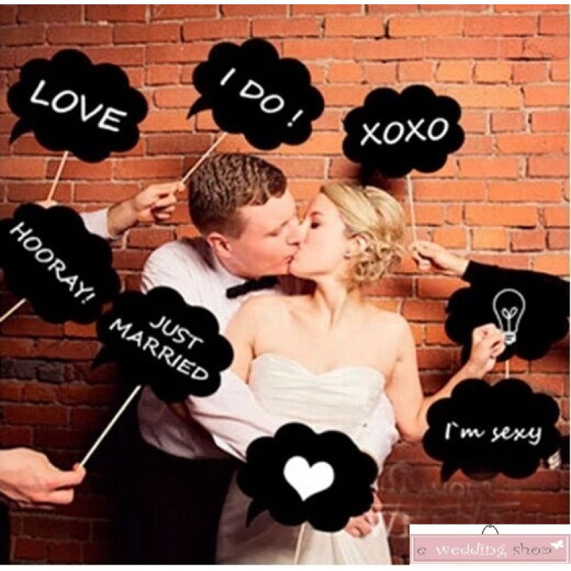 Photobooth Blackboard Props -10pcs