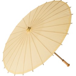 Παραδοσιακή Κινέζικη Ομπρέλα Από Μπαμπού Ριζόχαρτο - Ιβουάρ