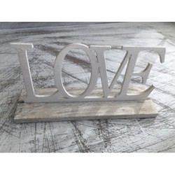 Wooden decoration 'Love' (H7cm x L17,5cm)