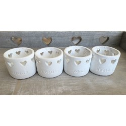 White Candlesticks with wishes