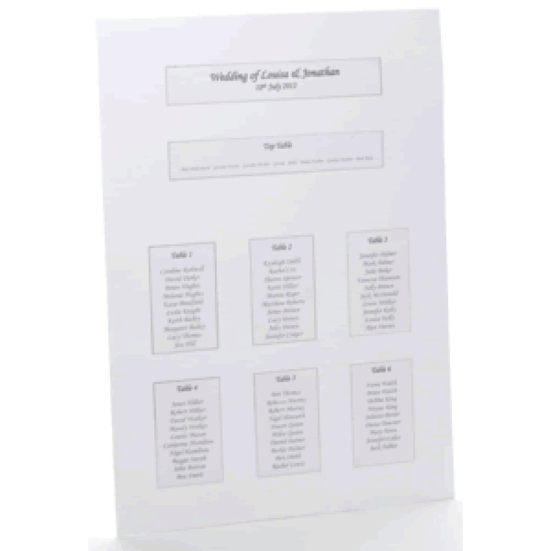 Table Planners White