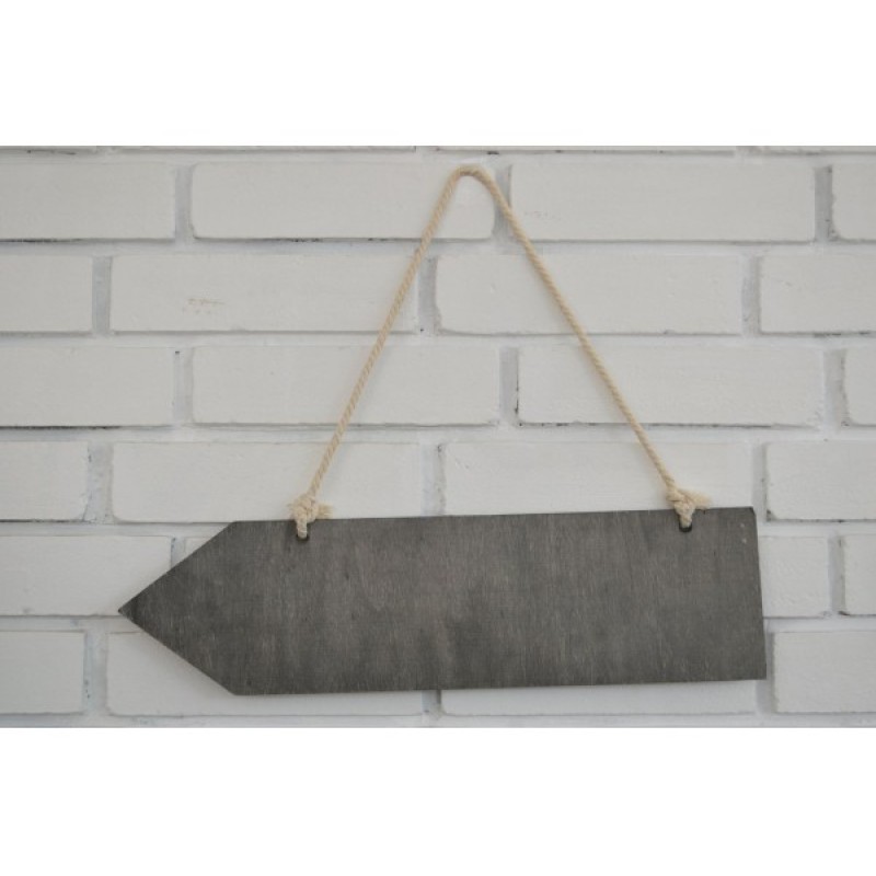 Ξύλινη Πινακίδα Βέλος Με Μαυροπίνακα